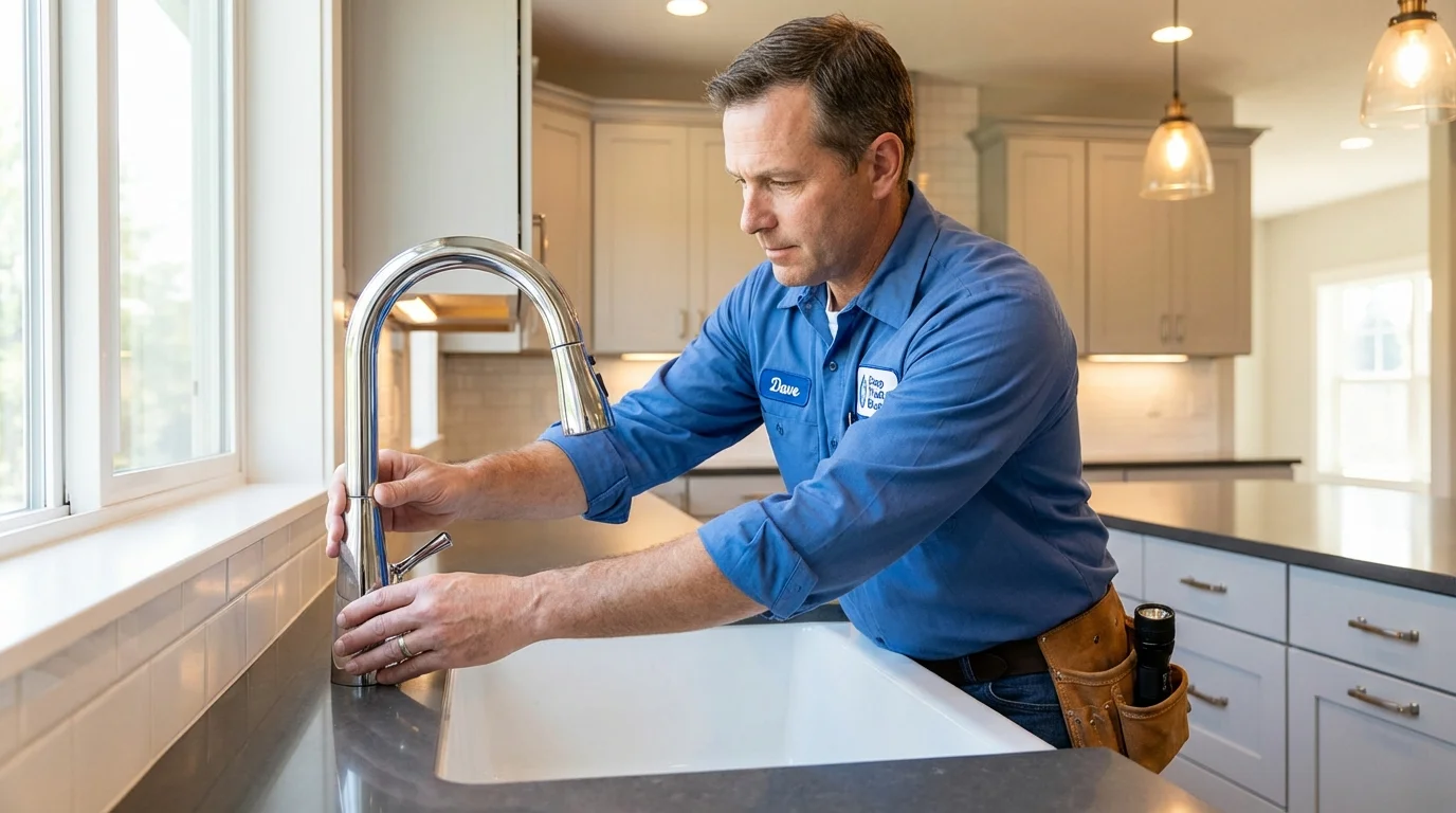 Kitchen faucet installation by Johns Plumbing LLC in Mercer